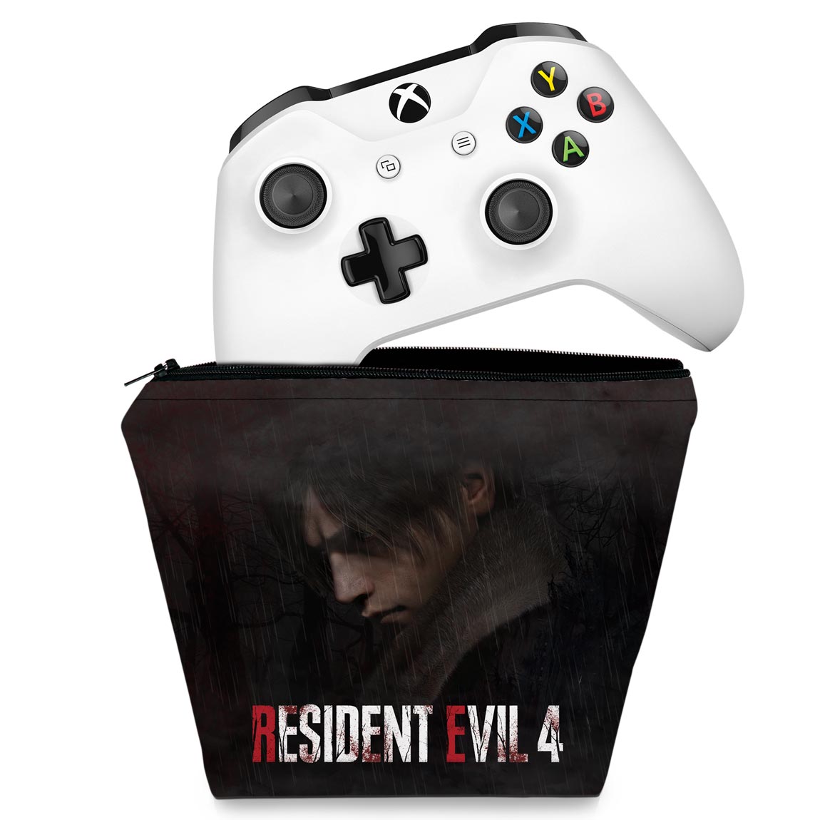 Capa Case e Skin Compatível Xbox One Fat Controle - Resident Evil