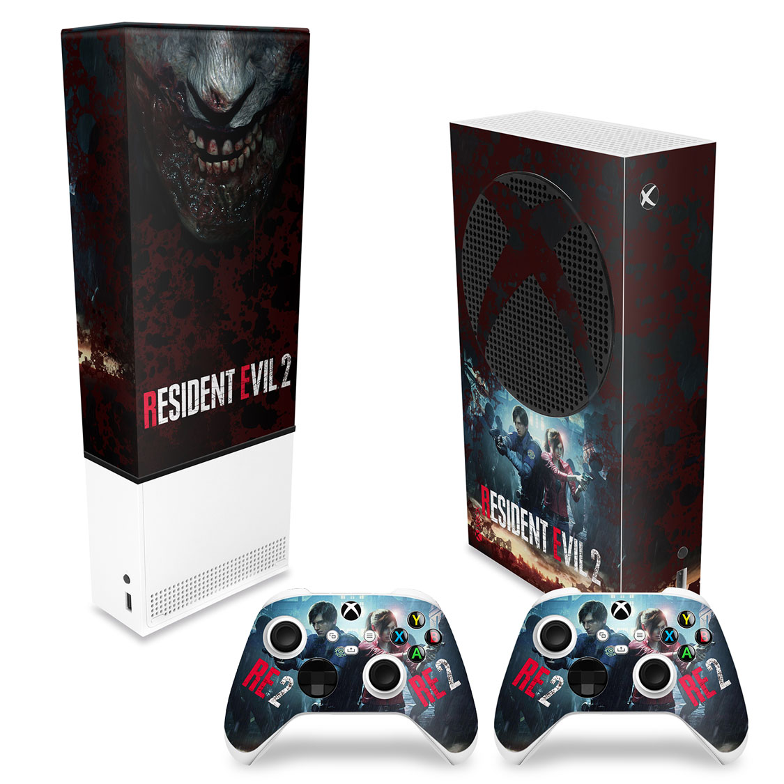 Capa Case e Skin Compatível Xbox One Fat Controle - Resident Evil