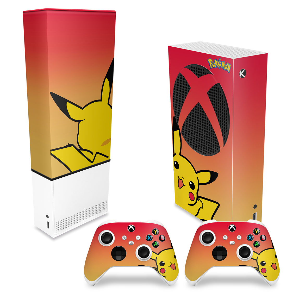 KIT Xbox Series X Skin e Capa Anti Poeira - Pokemon Pikachu - Pop Arte Skins