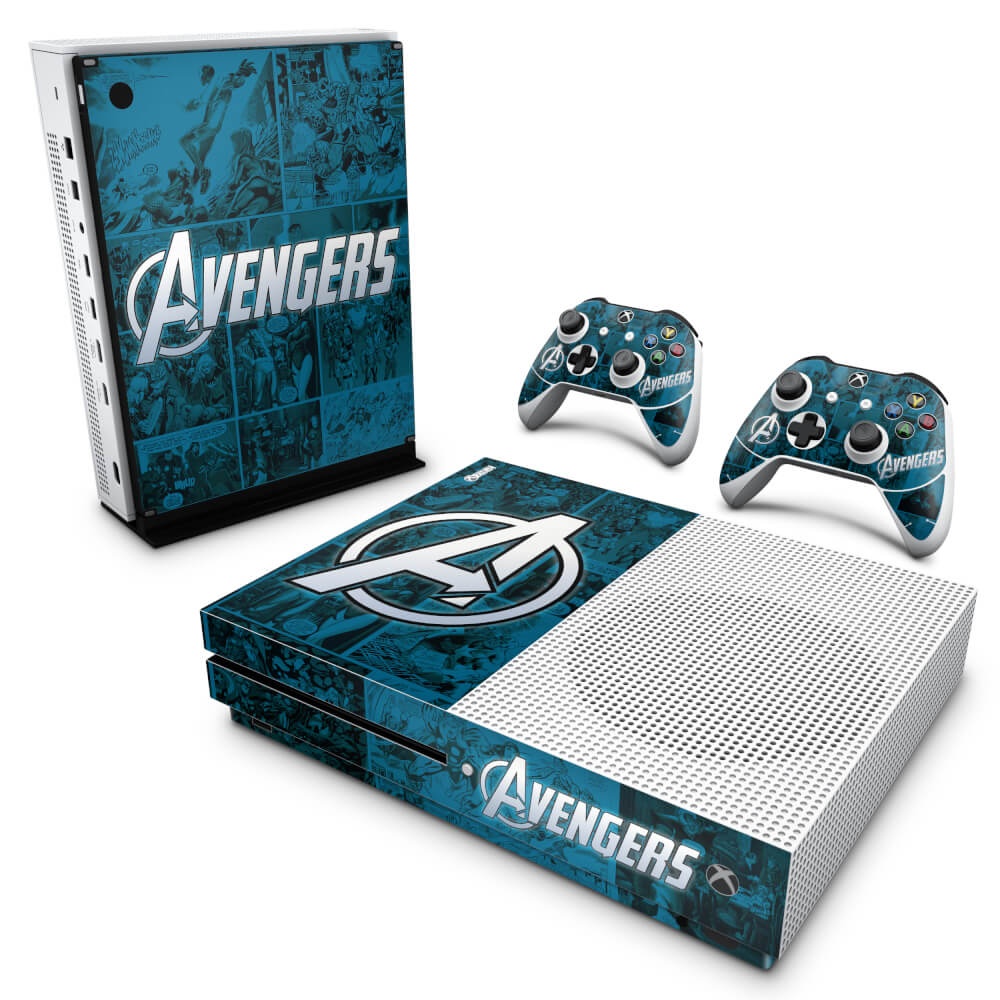 Xbox One Slim Skin Avengers Vingadores Comics Pop Arte Skins