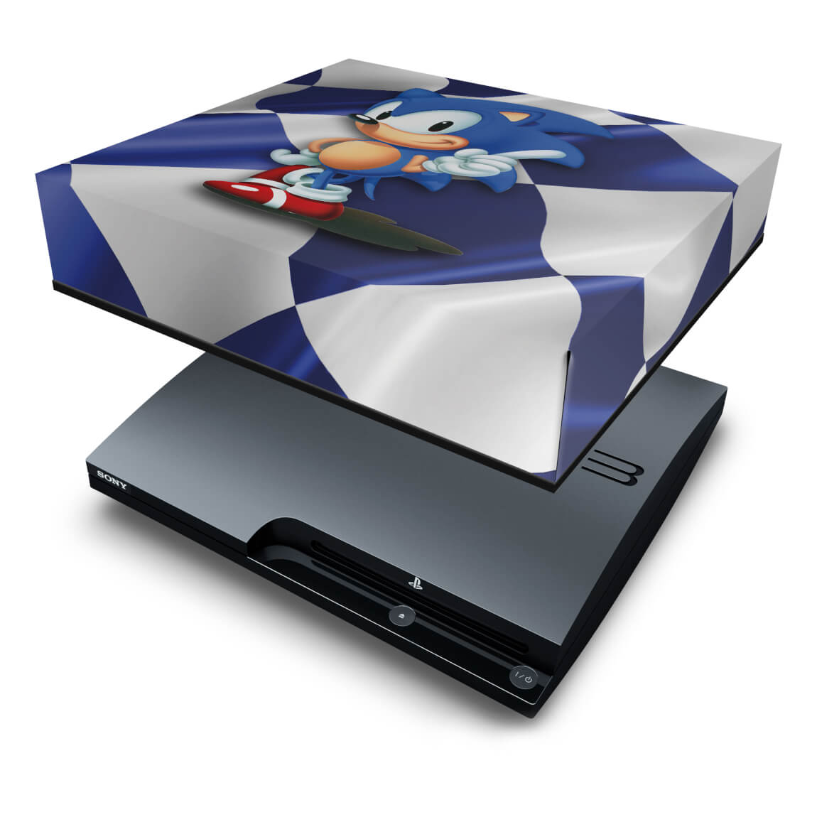 Xbox 360 Slim Capa Anti Poeira - Sonic The Hedgehog - Pop Arte Skins