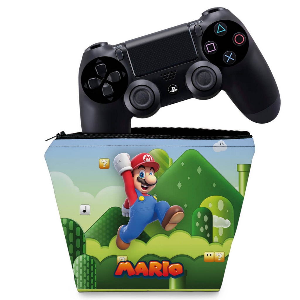 Capa PS4 Controle Case - Super Mario Bros - Pop Arte Skins