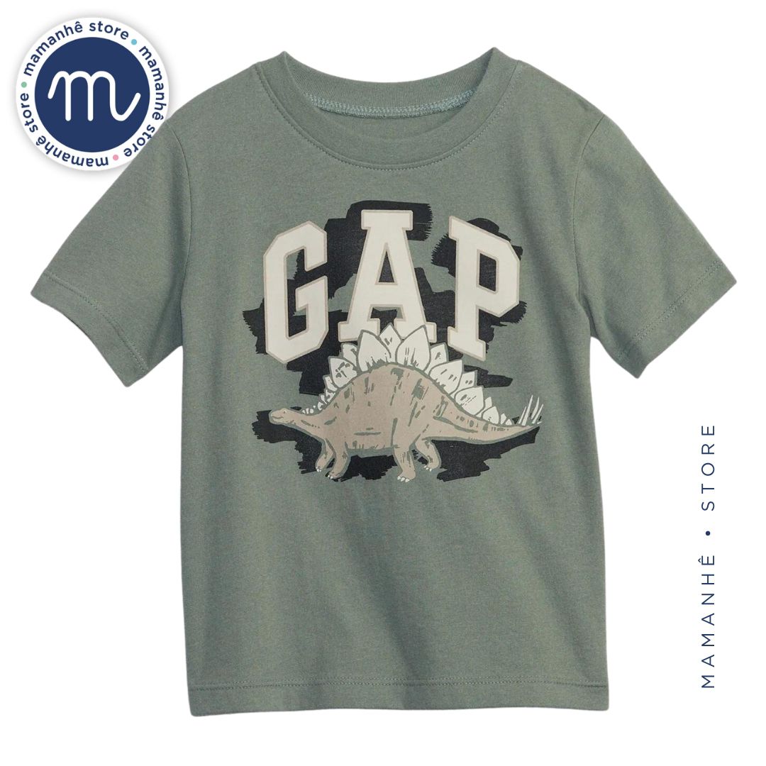 Camiseta Gap Logo Dinossauros Verde - Mamanhê Store - Roupas e Acessórios  Infantis
