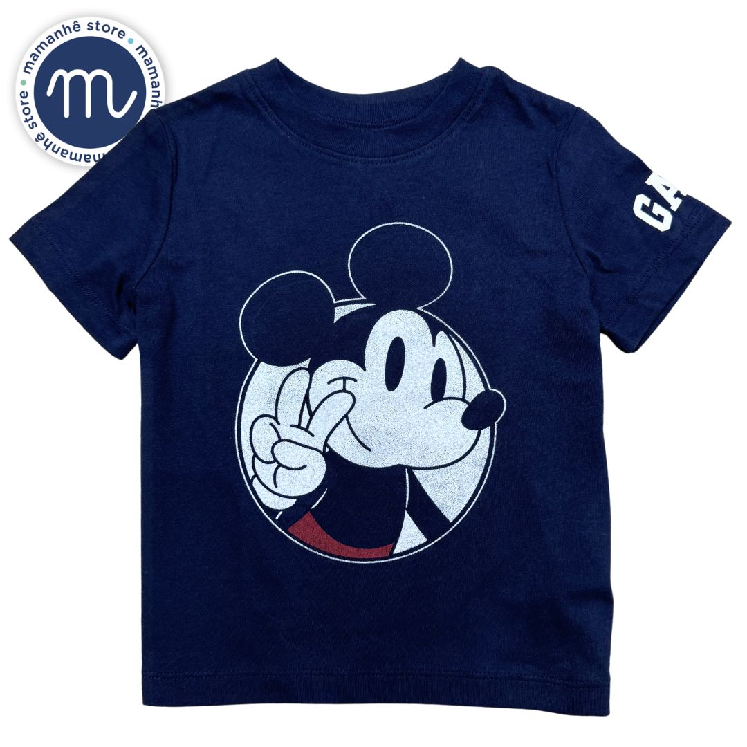 Camiseta Gap Mickey Marinho Mamanhe Store Roupas e Acessorios Infantis