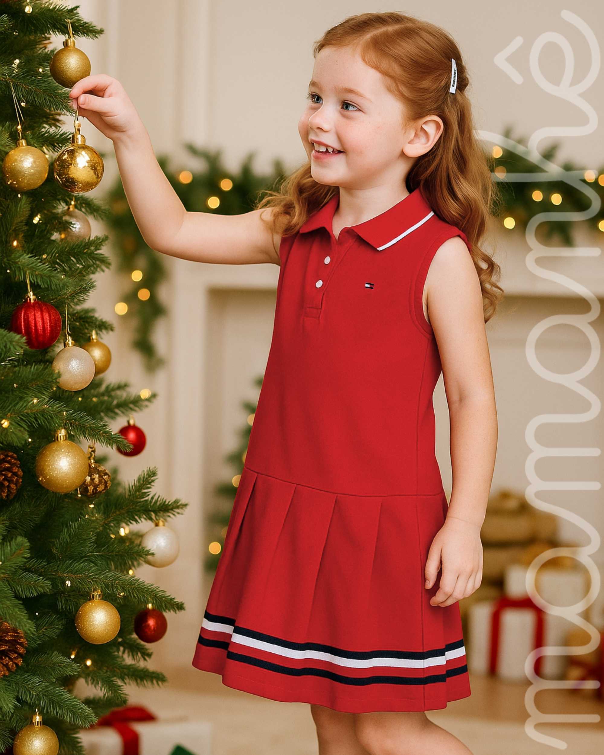 Vestido Infantil Tommy Hilfiger Cavado Vermelho - Mamanhê Store ...