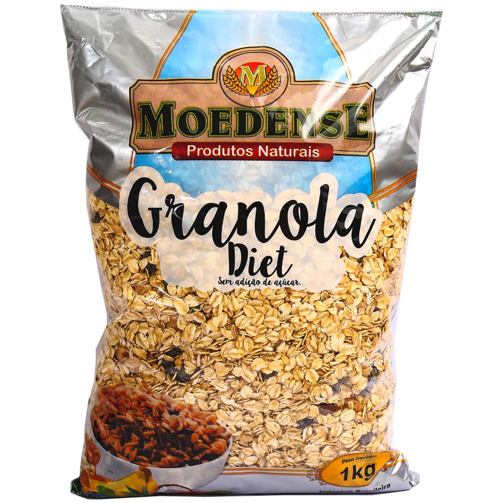 Granola Diet 1 Kg Grãos e Cereais Moedense Produtos Naturais