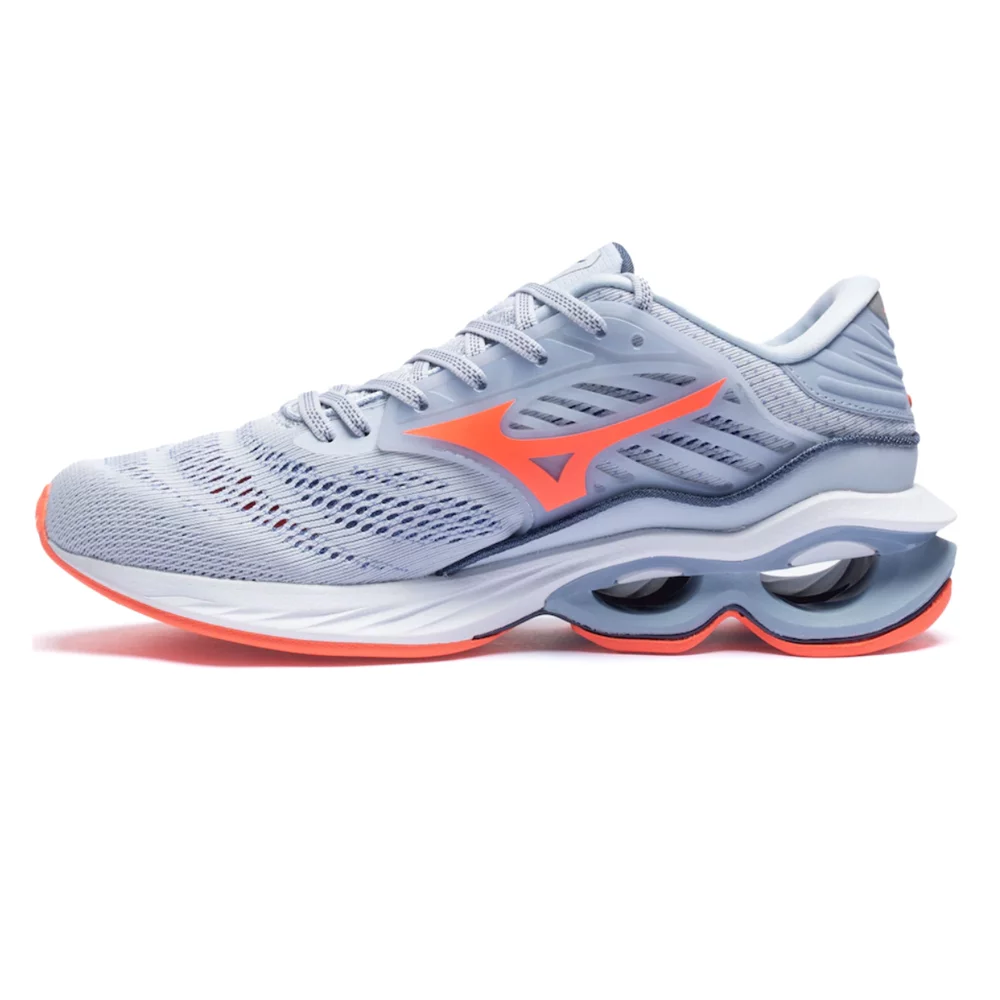 TENIS WAVE CREATION 23 F MIZUNO AZUL BEBE LARANJA NEON NT 102004002 AZ Zapith Esportes A Sua Loja de Artigos Esportivos
