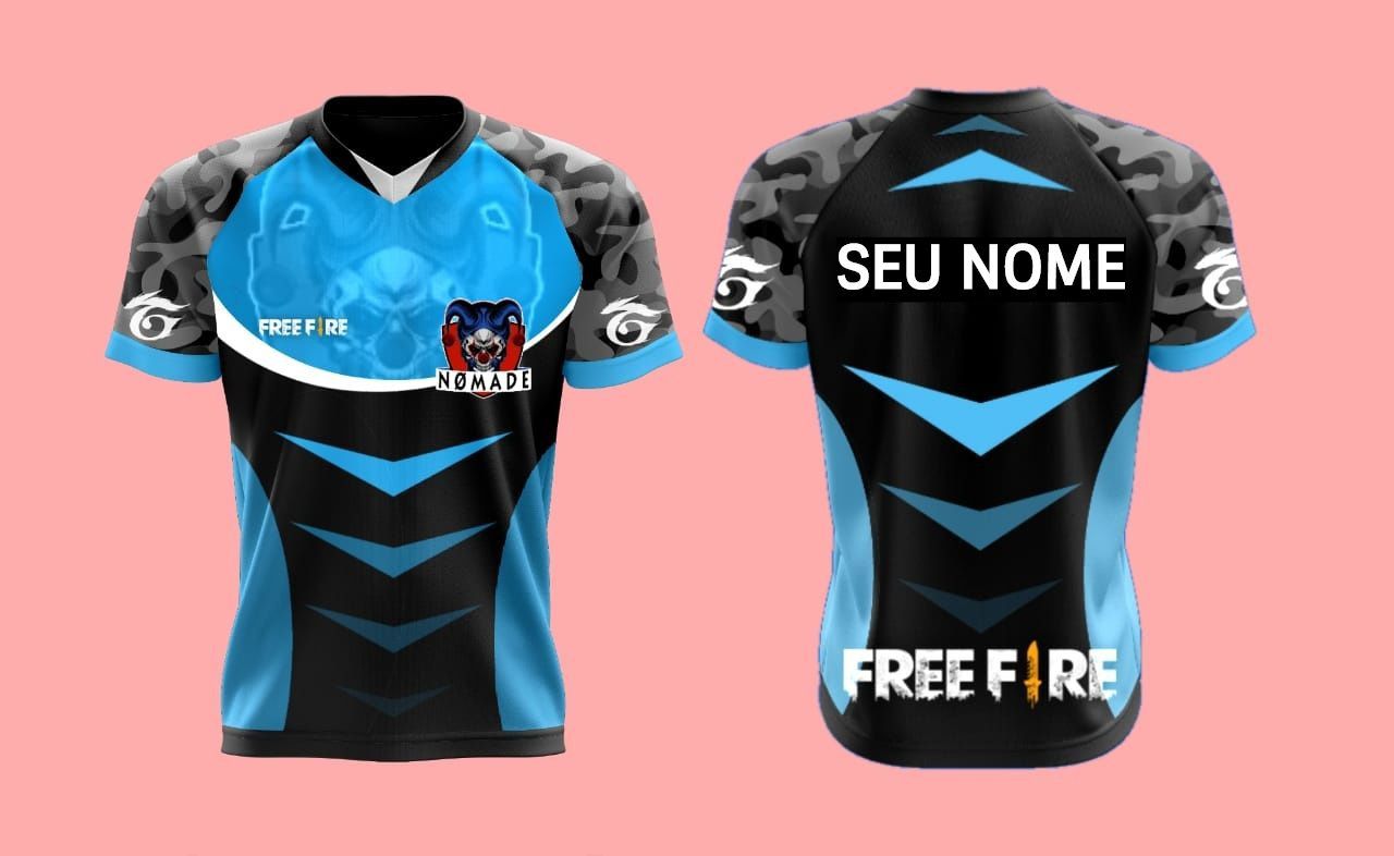 Camiseta Free Fire Jogos Game 01 personalizada com nome - Infantil