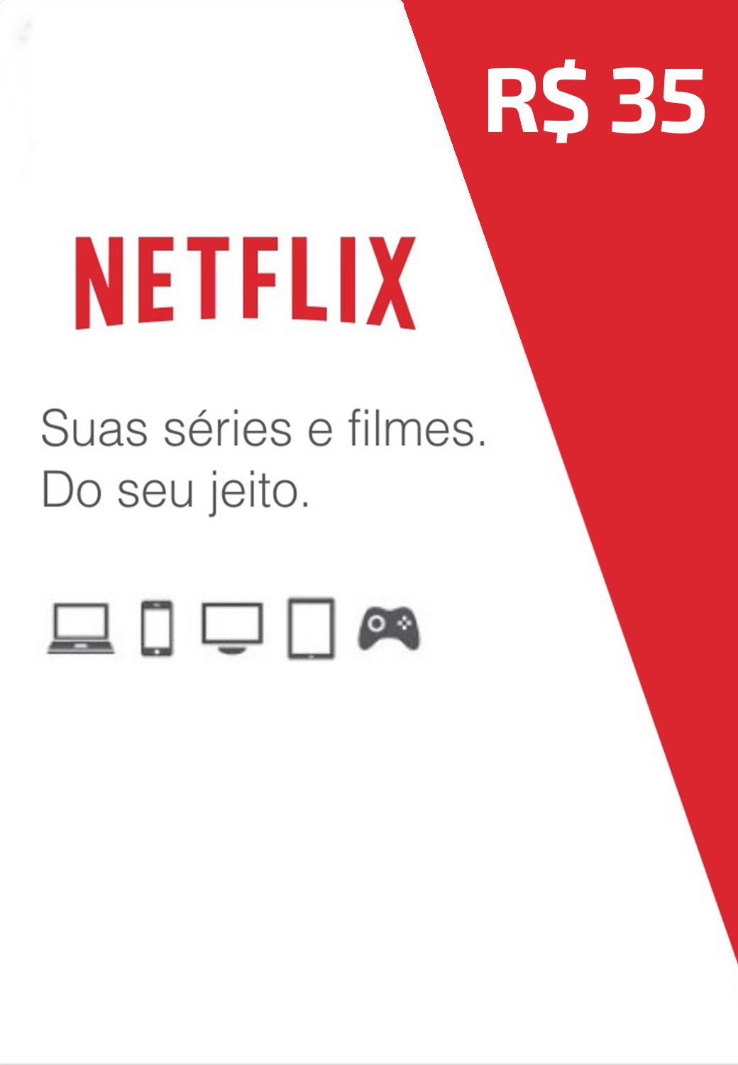 Netflix – Cartão Pré Pago R$ 150 – WOW Games