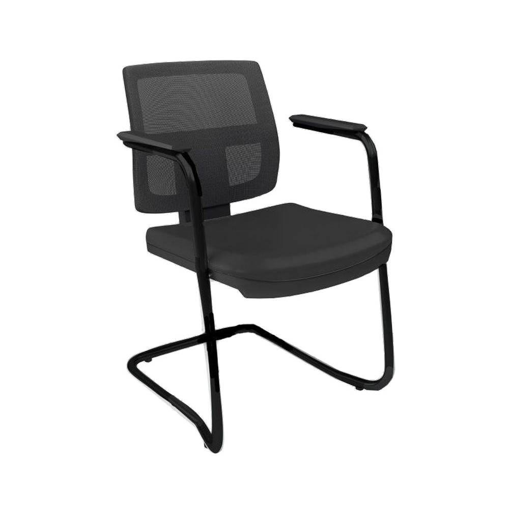 Cadeira Fixa Aproximação S com Braço Estofada Preto Nitro II - Império  Design Cadeiras , Mobiliários e tudo para Decoração Concept Place
