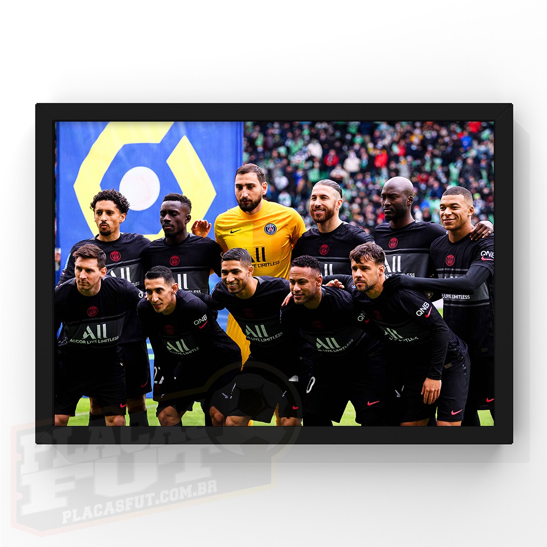 Quadro PSG Elenco Galáctico - PlacasFUT - Itens Decorativos