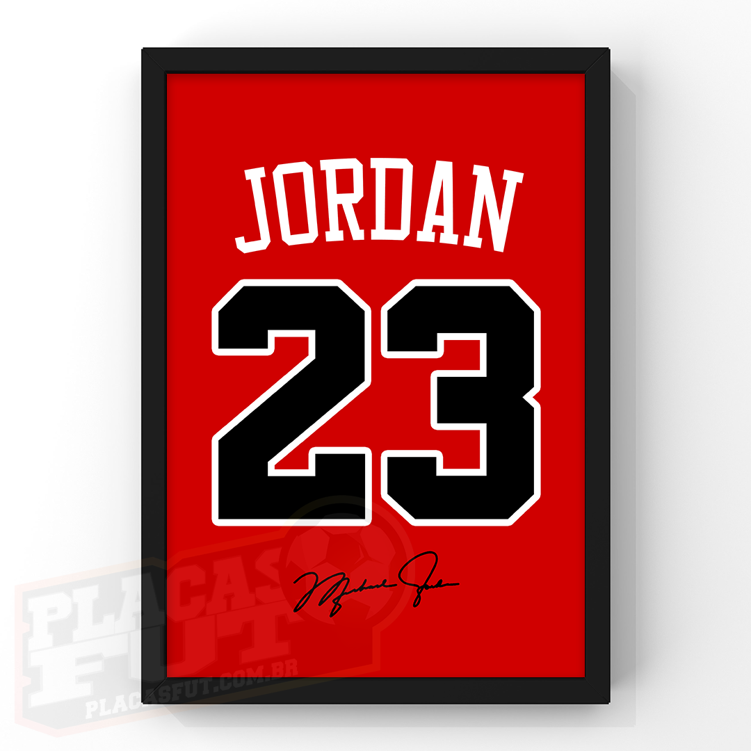 Quadro Jordan Camisa 23 - PlacasFUT - Itens Decorativos