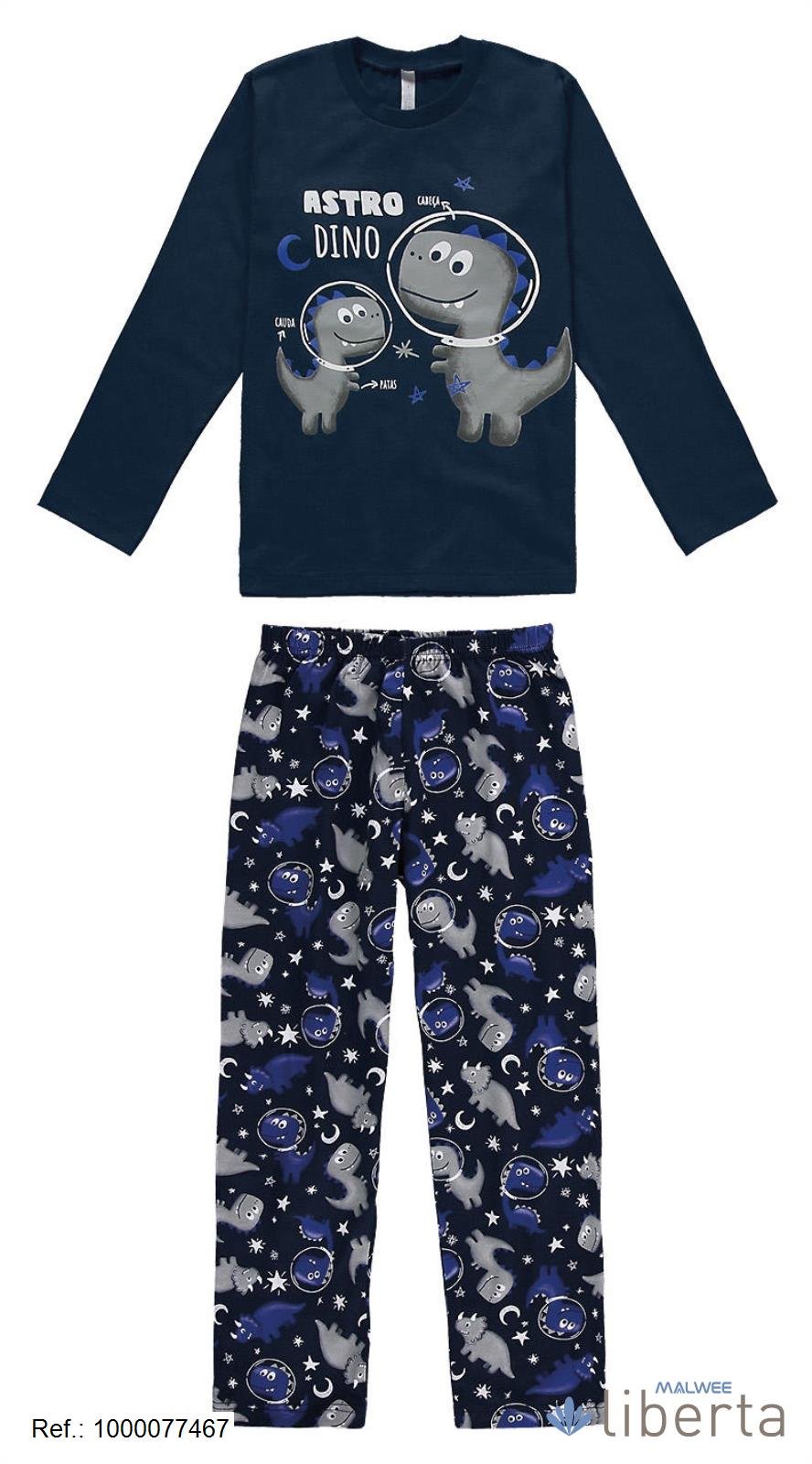 Pijama longo infantil menino azul dino astro calça azul Malwee - Natural  Conforto - Moda feminina, Infantil, Masculina, fitness e básica.