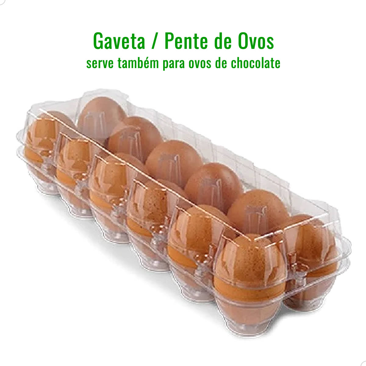 Caixa para 12 Ovos de Galinha (10un) Embalagem para 1 Dúzia de Ovos ...