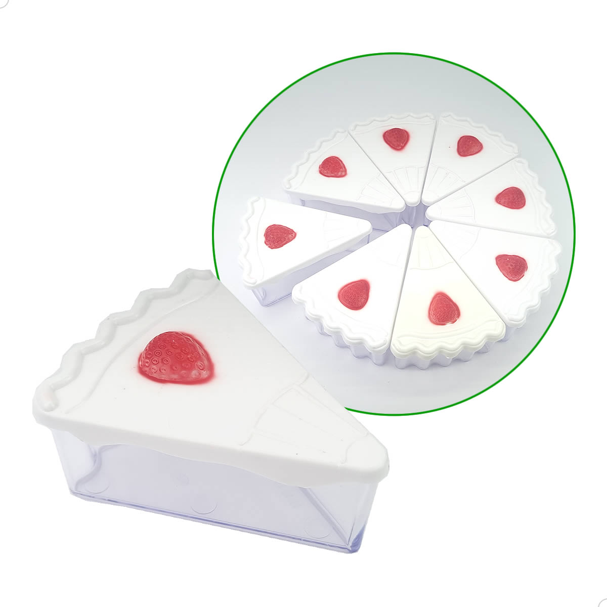 Bolo de Baunilha Fatia de Bolo Acrilico para Lembrancinhas de Festas -  Caixa de Acetato Embalagem Transparente, Protetor para Jogo Retro Game