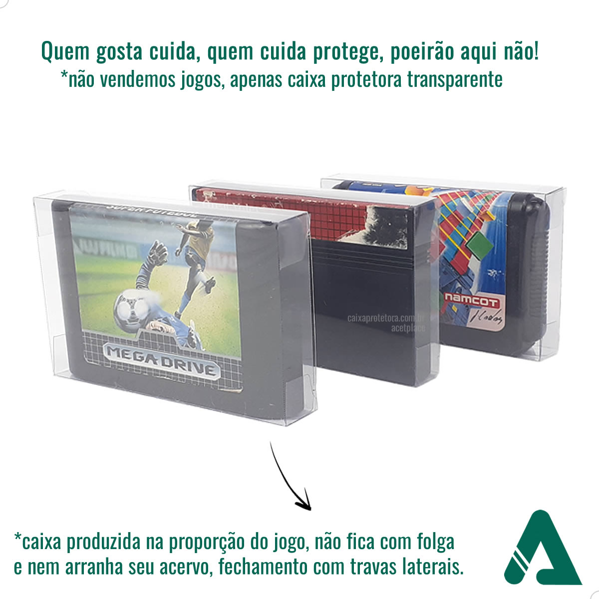 Caixa Protetora para Cartucho Loose Mega Drive e Master System