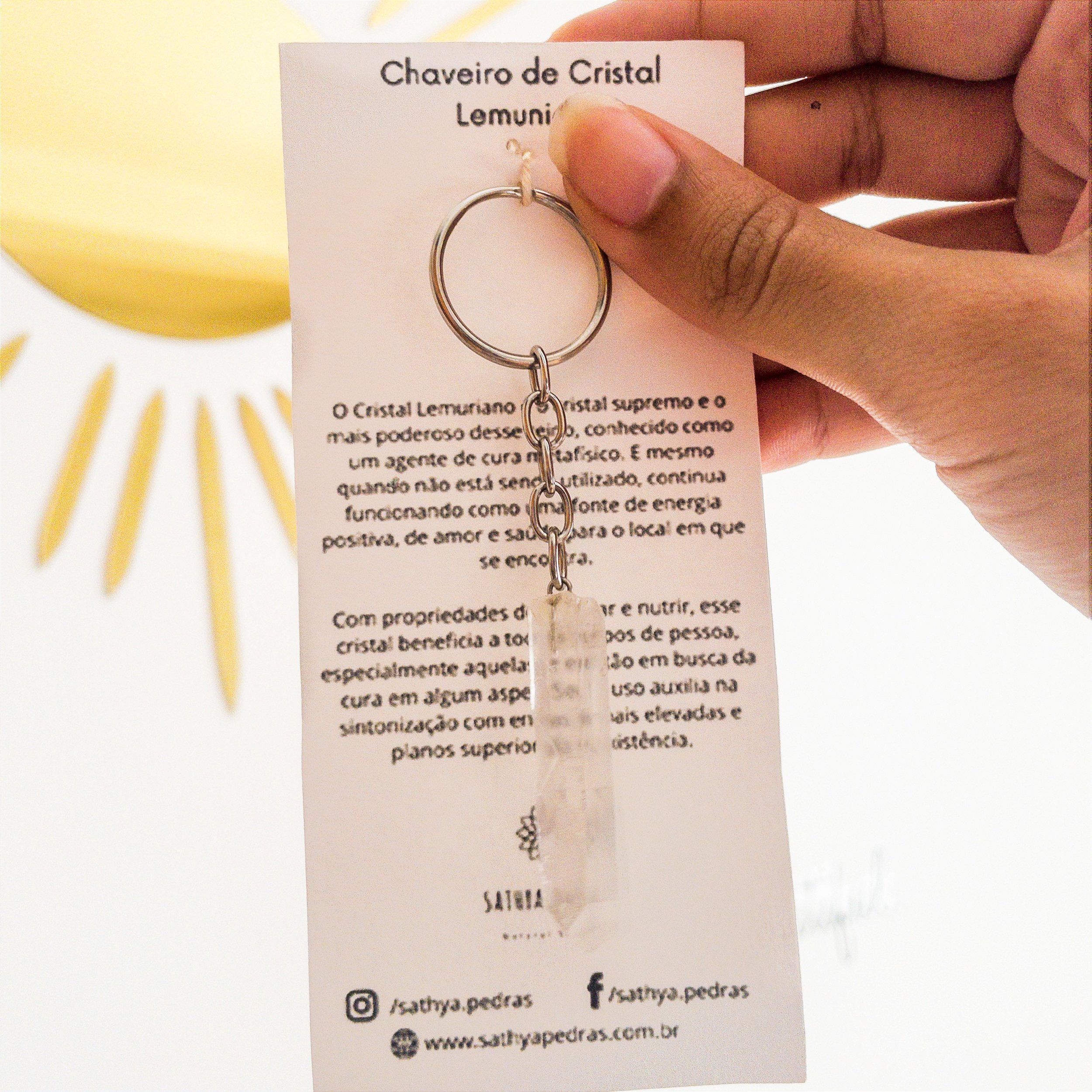 Chaveiro Cristal Lemuriano - Pedra da Luz - Cristal Mestre | - Loja de ...