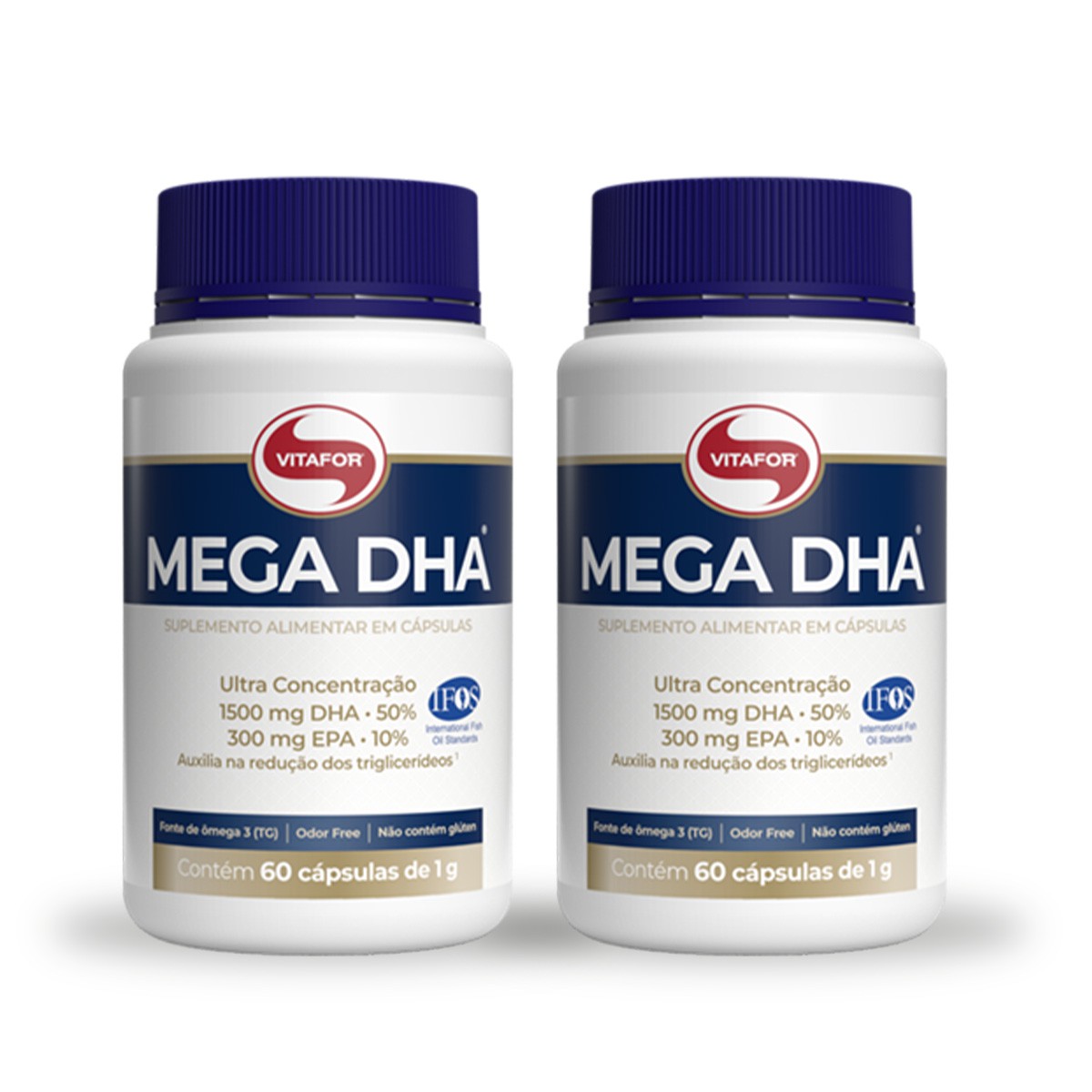 Mega DHA Ômega - VITAFOR - com 60 cápsulas - Menu com Saúde - Alimentos,  Bebidas e Suplementos