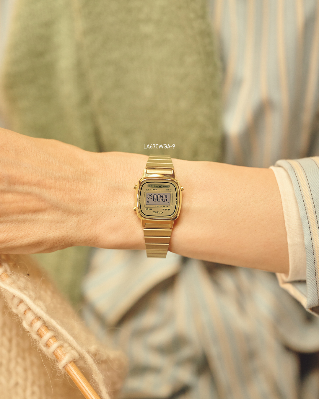 Relógio Casio Vintage LA670WGA-9DF Dourado Mini - Lauáry Prata 925 e ...