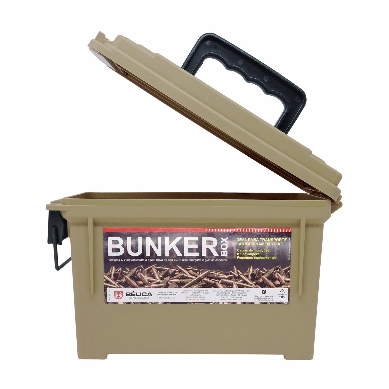 Caixa Bunker Box Bélica - Coyote - Loja Oficial da Marca Bélica Militar