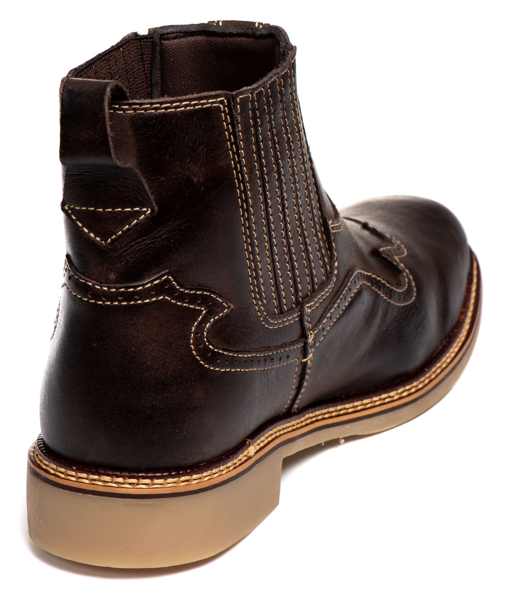 Botina Masculina Rodeio Em Couro Latego Café 165 - Campero Botas ...