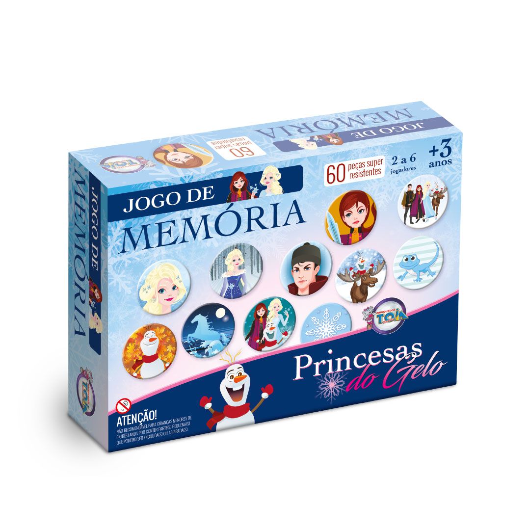 Jogo de Memória - Princesas do Gelo - Toia Brinquedos