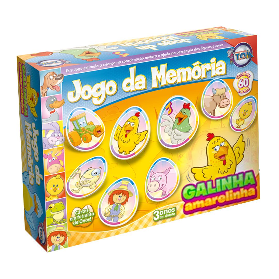 Jogo de Memória Galinha Amarelinha - Toia Brinquedos