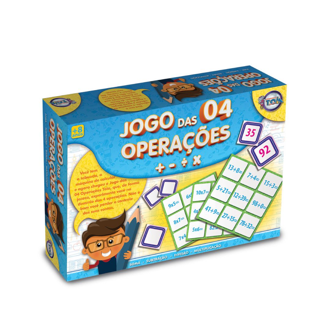 Dominó Conjunto Operação Matematica 4 Jogos - Jottplay - Jogo de
