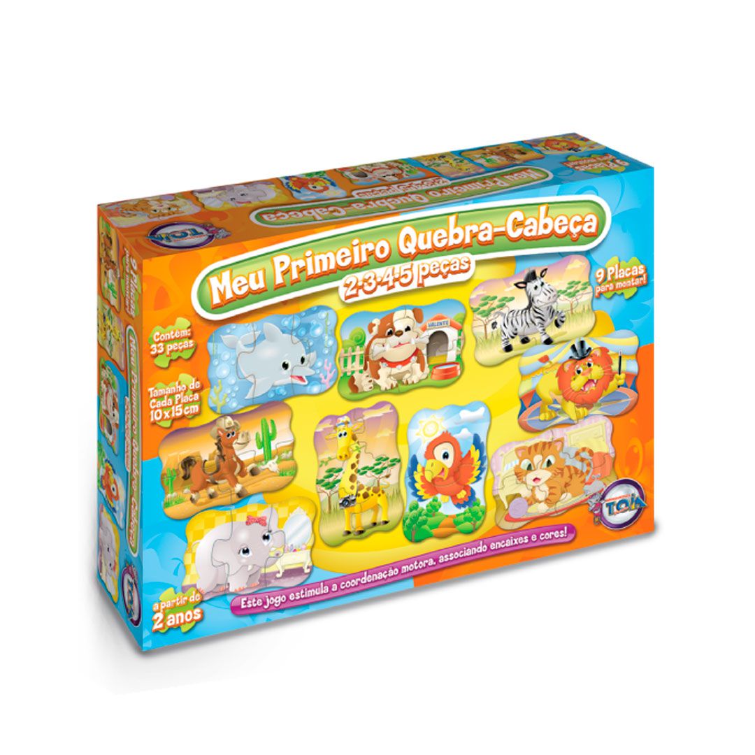 Jogo quebra cabeca puzzle kids motos 100 pcs toia