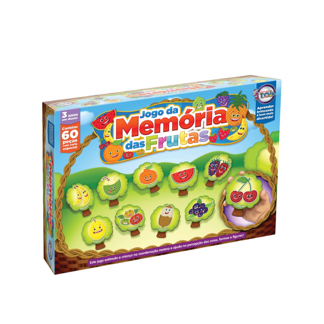 Jogo da Memória Frutas - Majoca Colorê Brinquedos Educativos