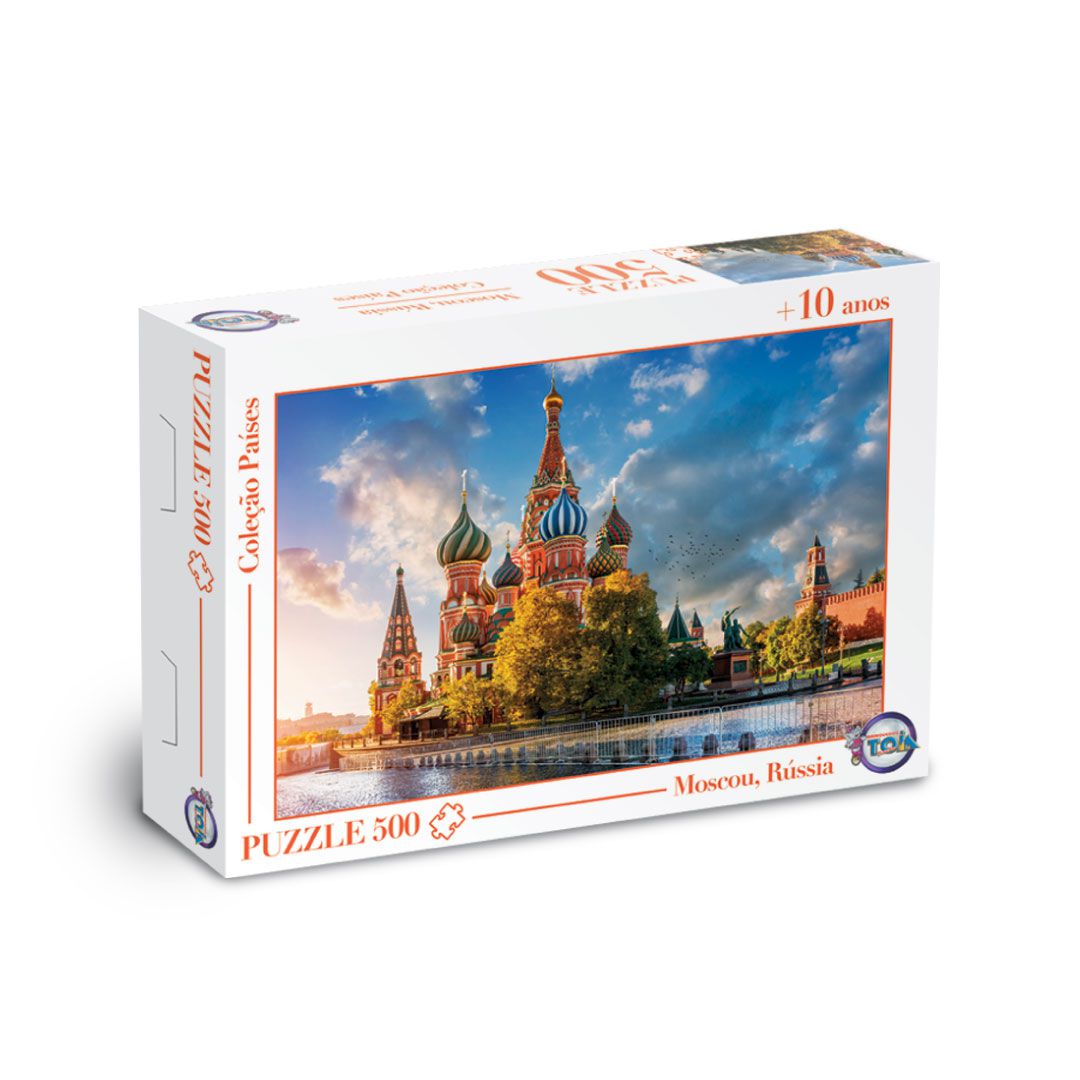 Jogo Quebra Cabeça 500 Peças Puzzle Paisagem Moscou 60x40cm