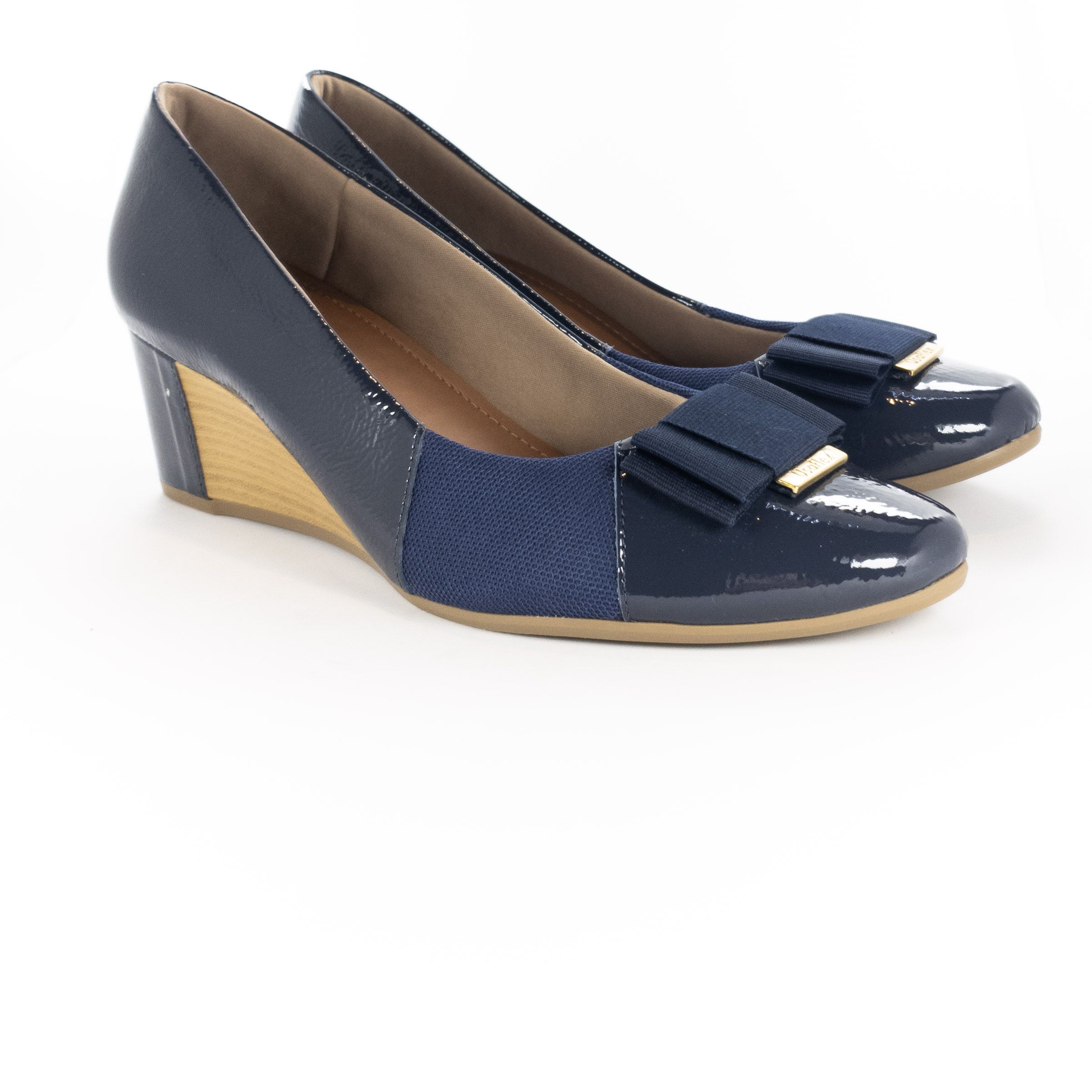 Sapato Usaflex Salto Anabela New Blue - Lojas Micalce Calçados Confortáveis  e Moda e Acessórios