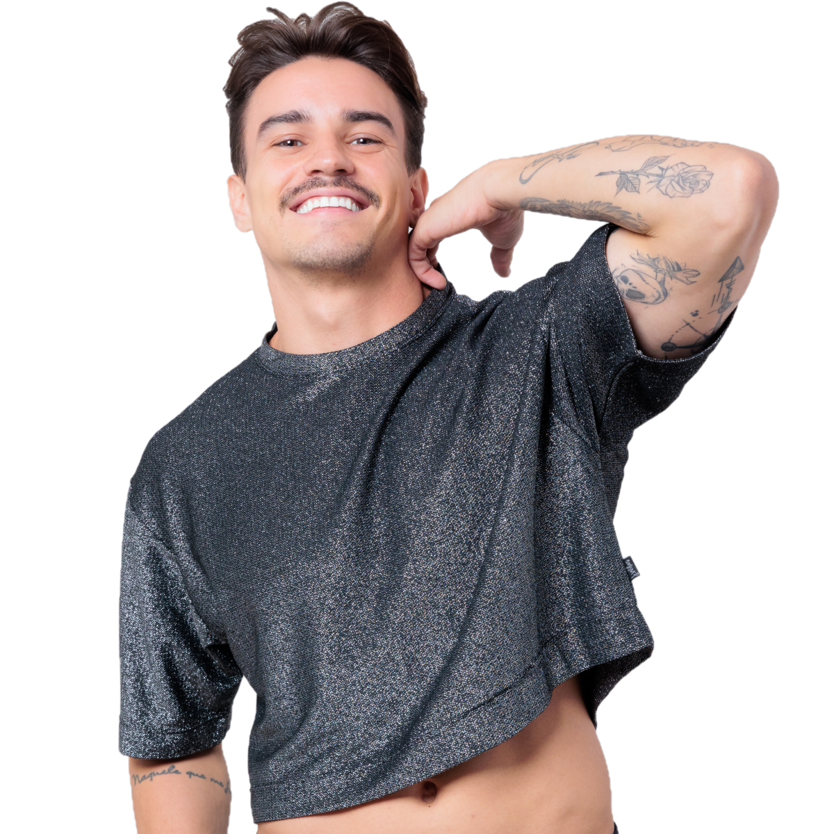 Cropped Masculino Black Oversized - J Wilas _ Beachwear _ Sungas