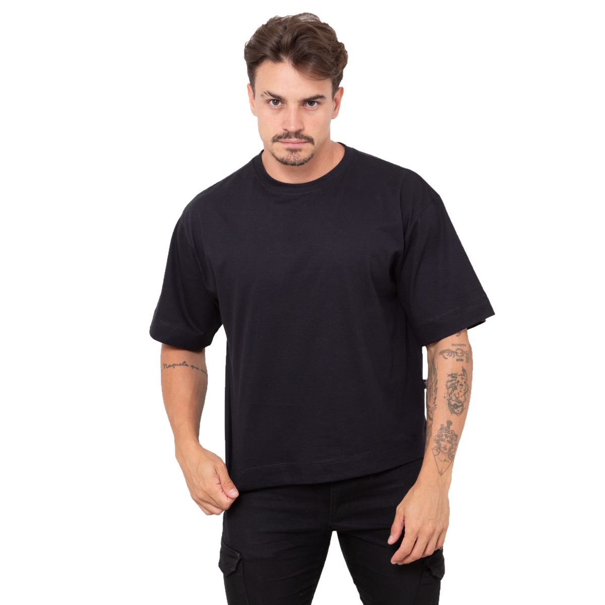 Camiseta Boxy Masculino Preta - J Wilas _ Beachwear _ Sungas