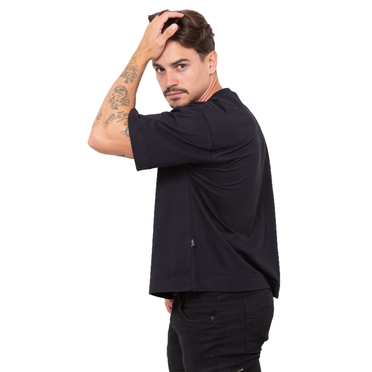 Camiseta Boxy Masculino Preta - J Wilas _ Beachwear _ Sungas