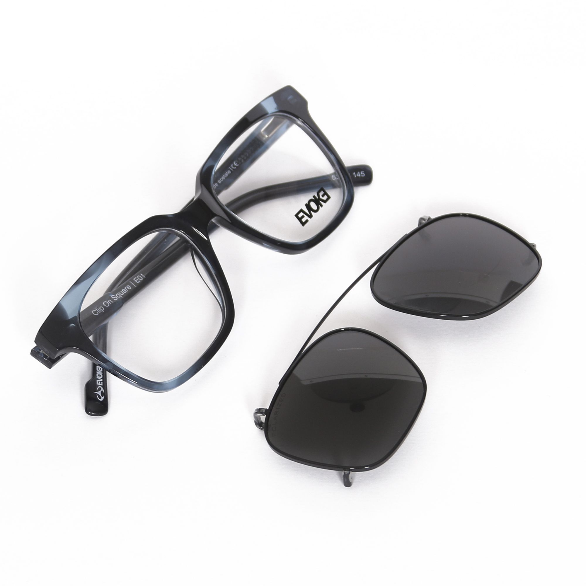 Armação de Óculos Evoke CLIPONSQUAREE01/52 - Azul - Clip On - Compre Óculos  - a maior loja de óculos do Brasil!