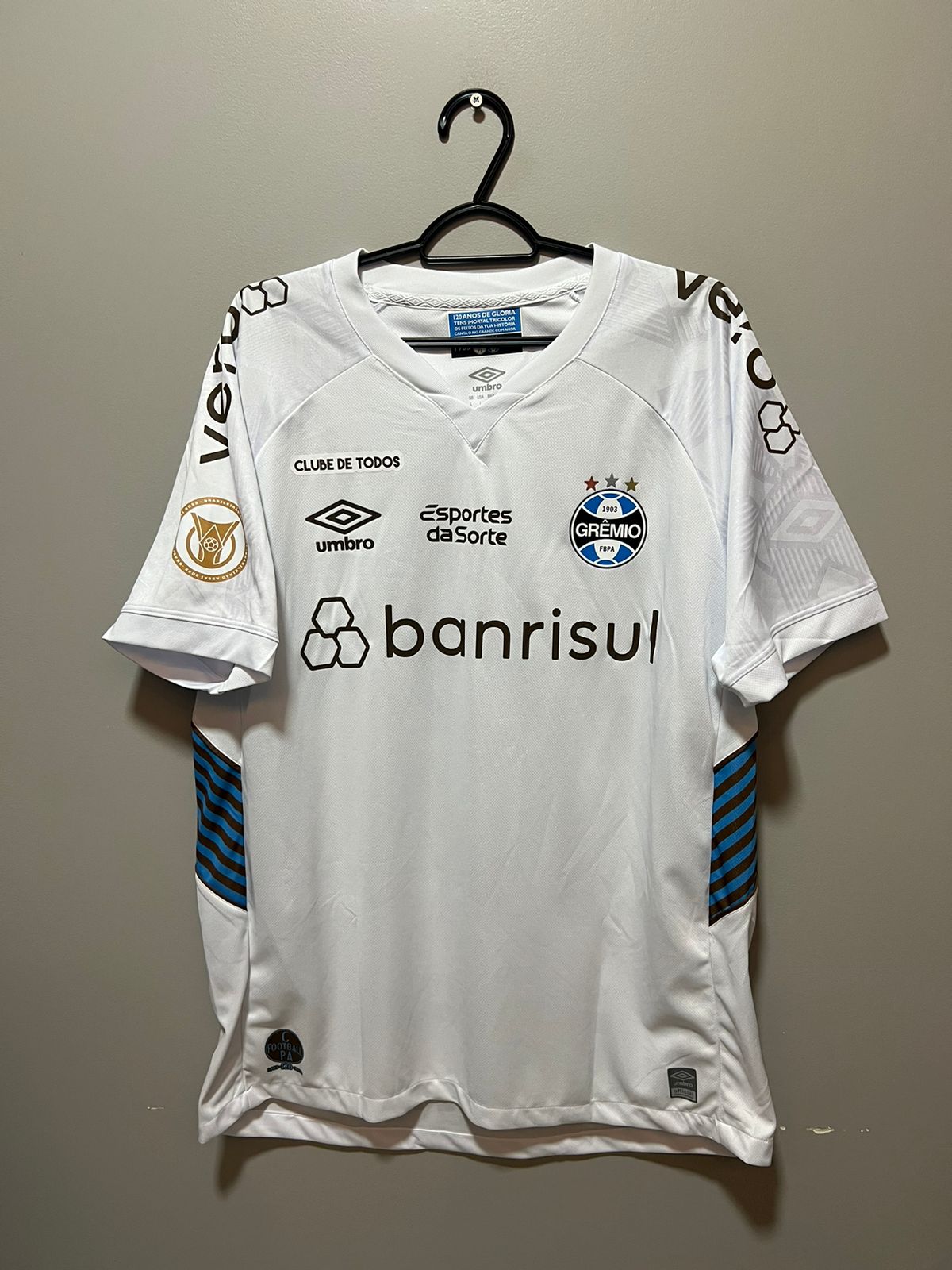 Camisa do Grêmio Jogo 2023 Branca Brasileirão #3 Geromel - G - Camisaria  1903