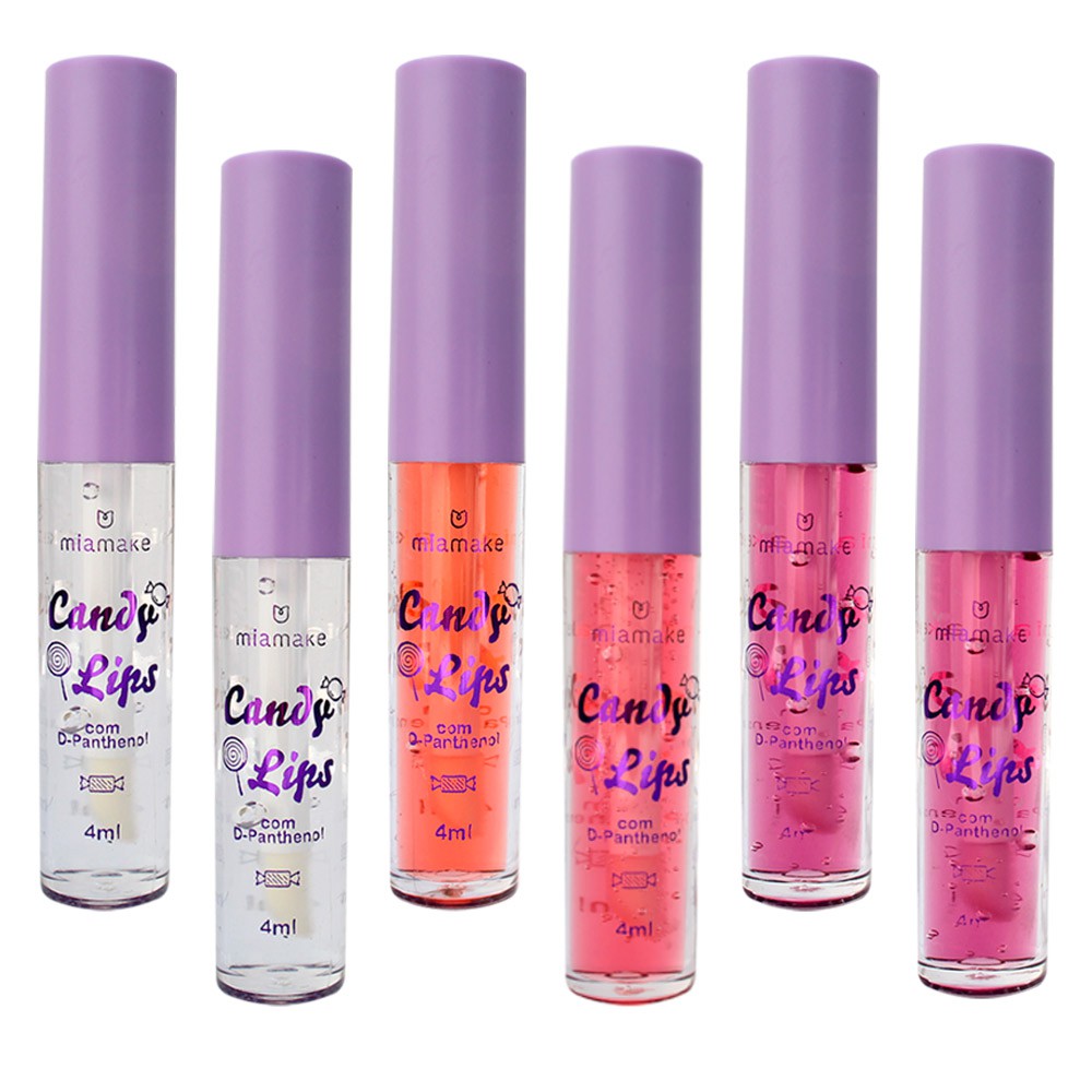 Lip Oil com DPantenol Candy Lips Mia Make Atacado Maquiagem