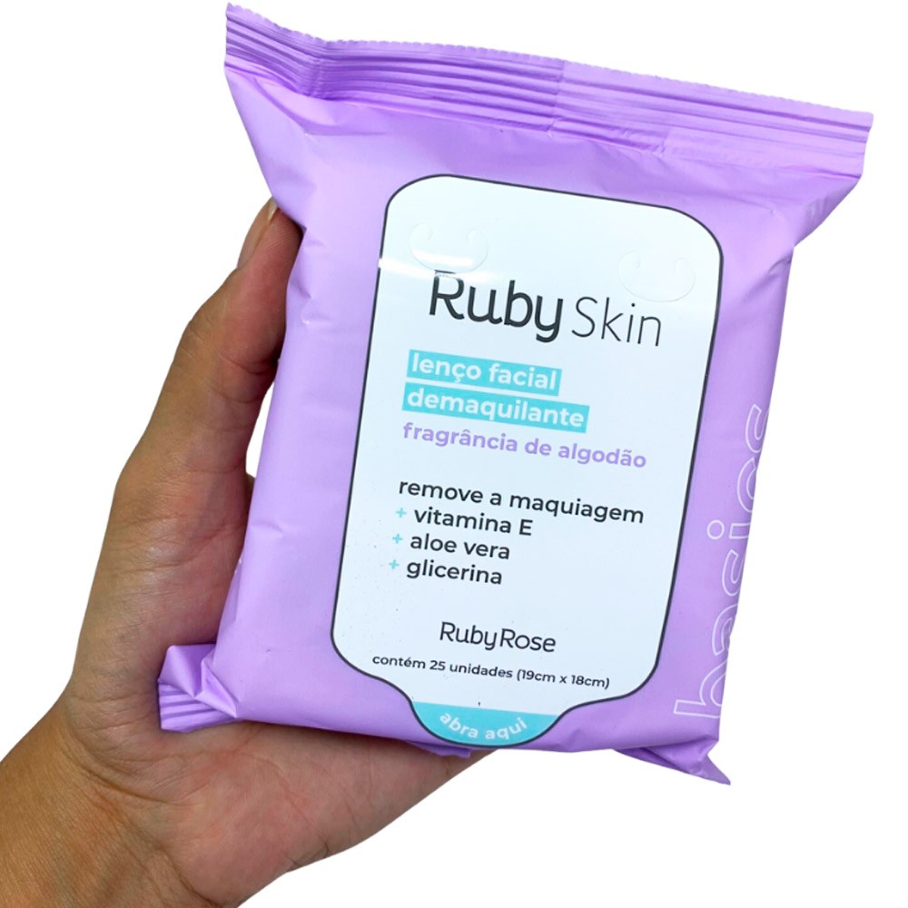 Lenço Facial Demaquilante Ruby Skin Ruby Rose | Atacado Make - Virtual ...