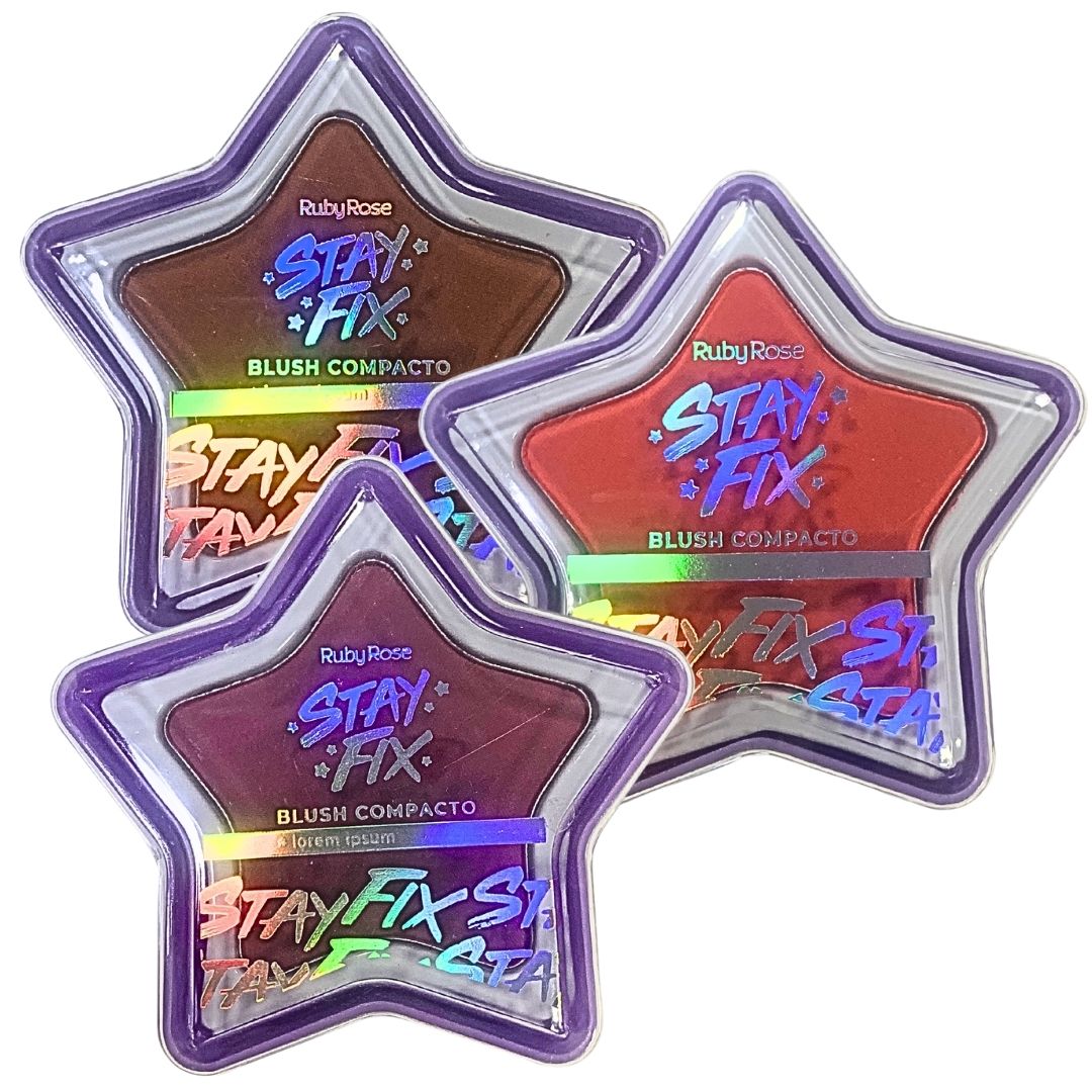 Blush Compacto Estrela Stay Fix Ruby Rose | Ruby Rose Cosméticos