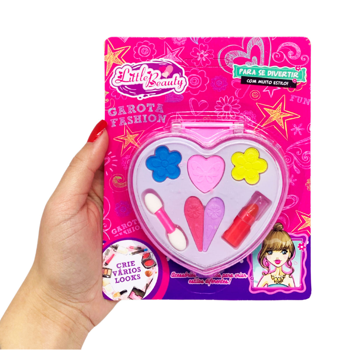 Brinquedo Infantil Kit Maquiagem Little Beauty | Virtual Make - Virtual ...