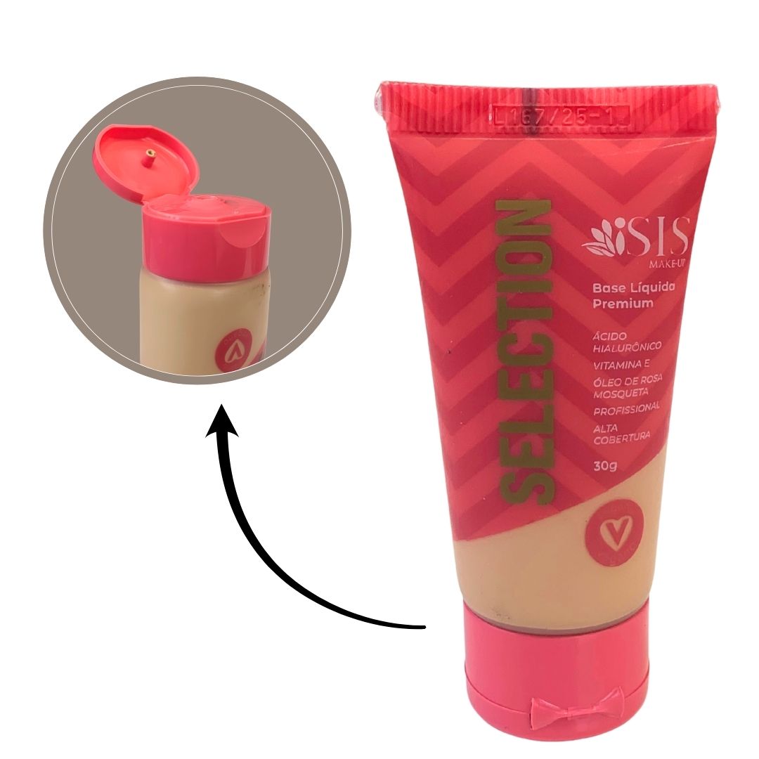 Base Líquida Premium Isis Makeup Kit c/ 6 unid – Tons Médios