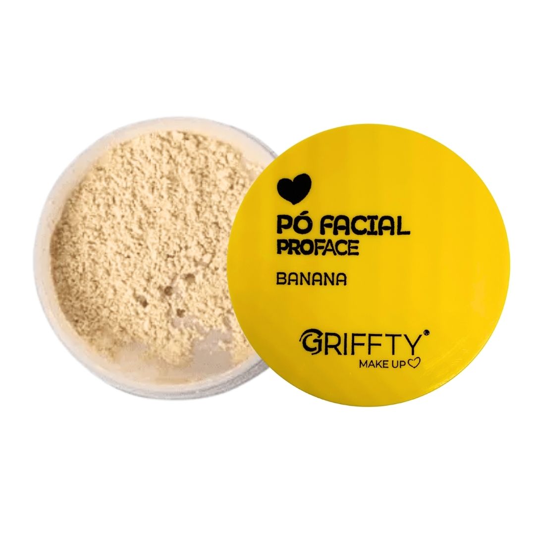 Pó Facial Banana PorFace Mega Matte Griffty Makeup 13g - Virtual