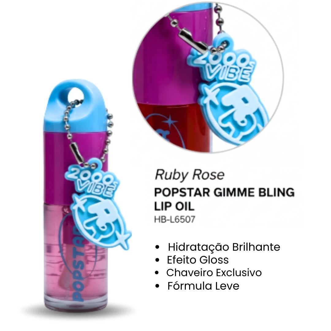 Lip Oil Gimme Bling Ruby Rose c/ 24 unid - Virtual Make