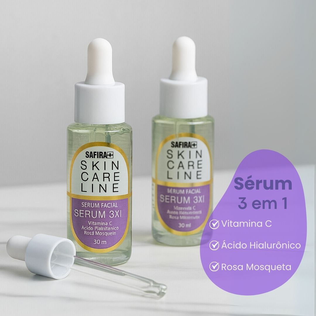 Sérum Facial 3x1 Safira 30ml - Box c/ 12 unid - Virtual Make