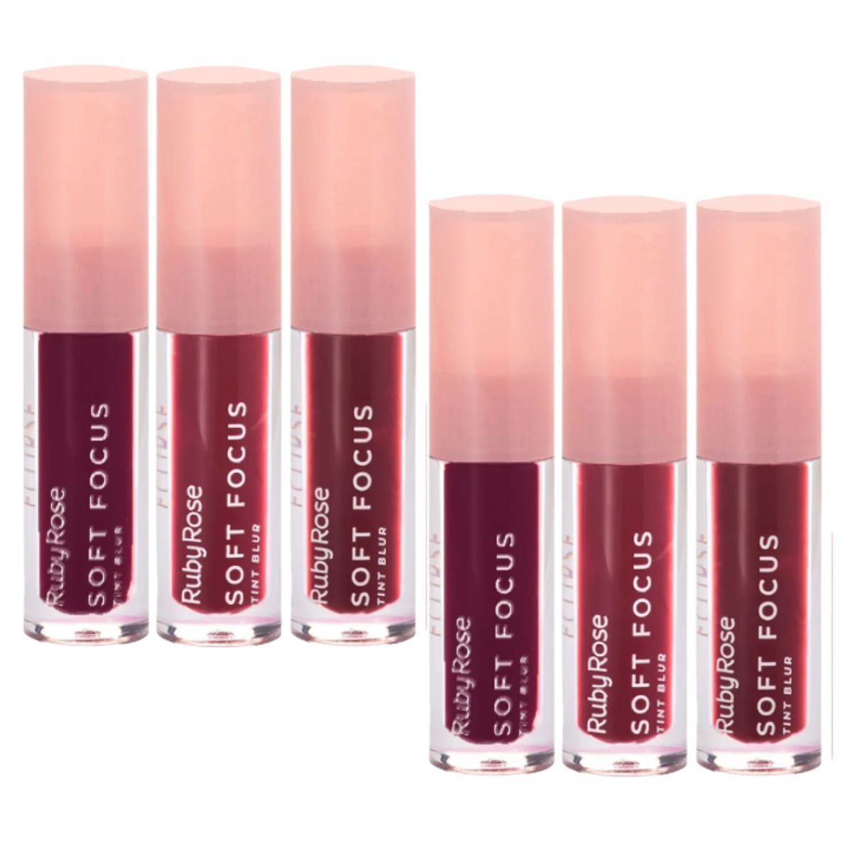 Gloss Tint Blur Soft Focus Ruby Rose - Kit c/ 06 unid - Virtual