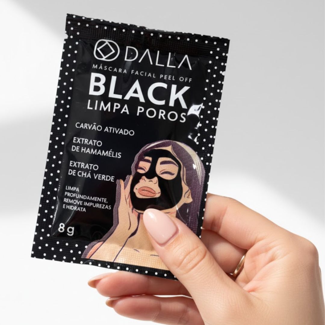 Máscara Facial Black Peel Off Dalla DL1003 - Kit 10 - Virtual Make