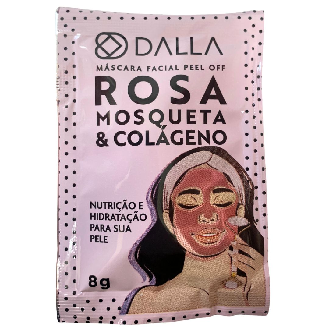 Máscara Facial Rosa Mosqueta & Colágeno - Box 60 unid - Virtual