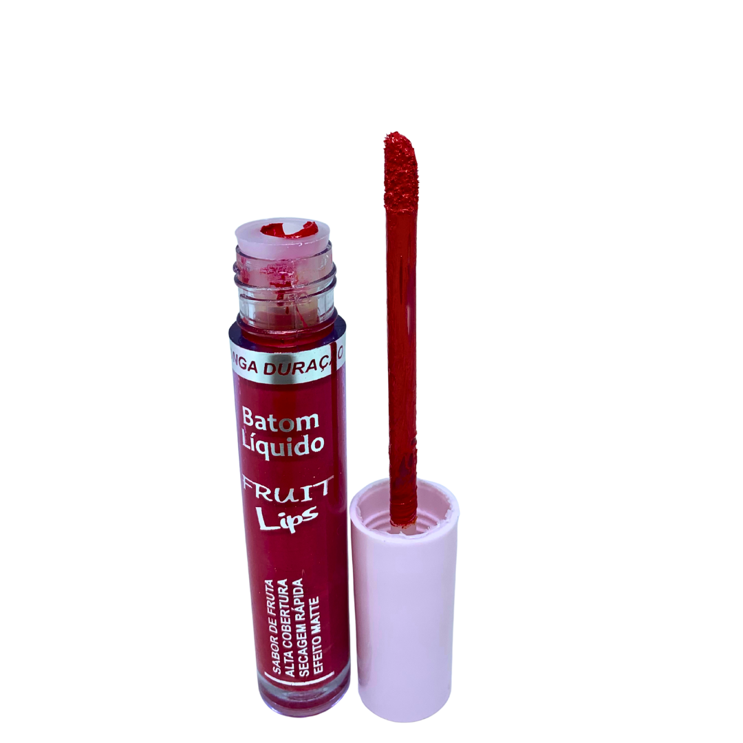 Batom Líquido Matte Fruit Lips Kyráv Kit 6 Unidades - Virtual Make