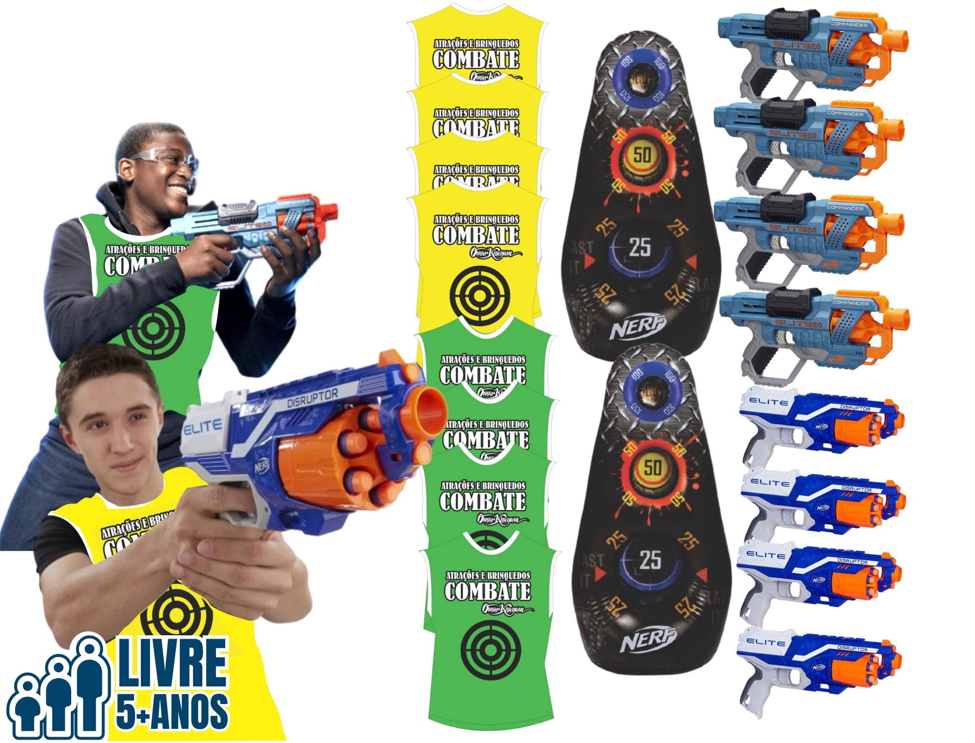 Dart Tag / modelo Pistolas Nerf com dardos de espuma - Locação de  Brinquedos em João Pessoa - PB